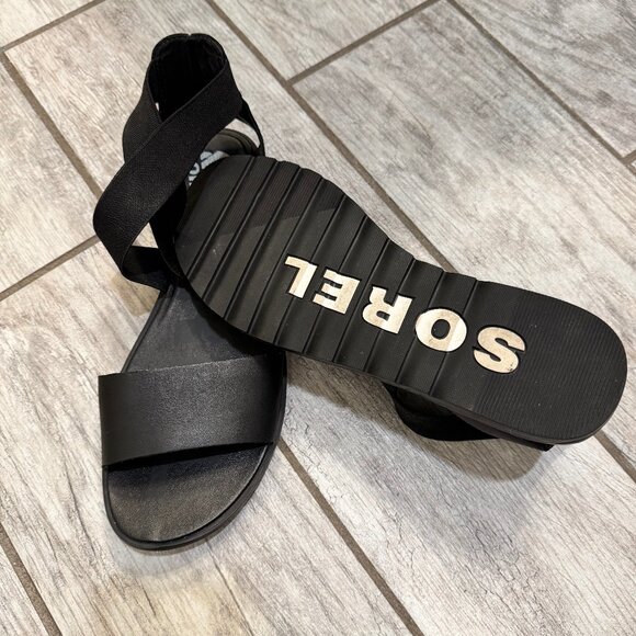 Sorel Women's Ella III Sandal in Black size 10 - Picture 6 of 10